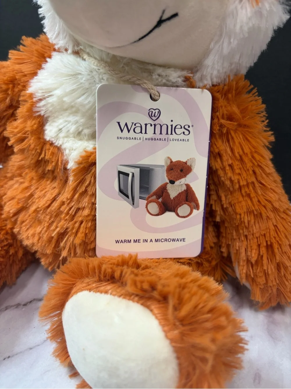 New Orange Warmies Plush Fox - Soothing Microwaveable Stuffed Animal